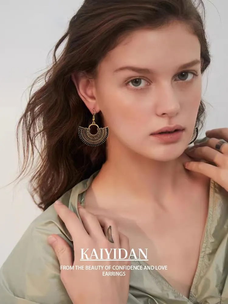 Silver/Gold Boho Dangle Statement Earrings for Women Trendy,Handmade Vintage Dainty Cute Long Drop Summer Earrings,fashion Accessories Jewelry Gifts.