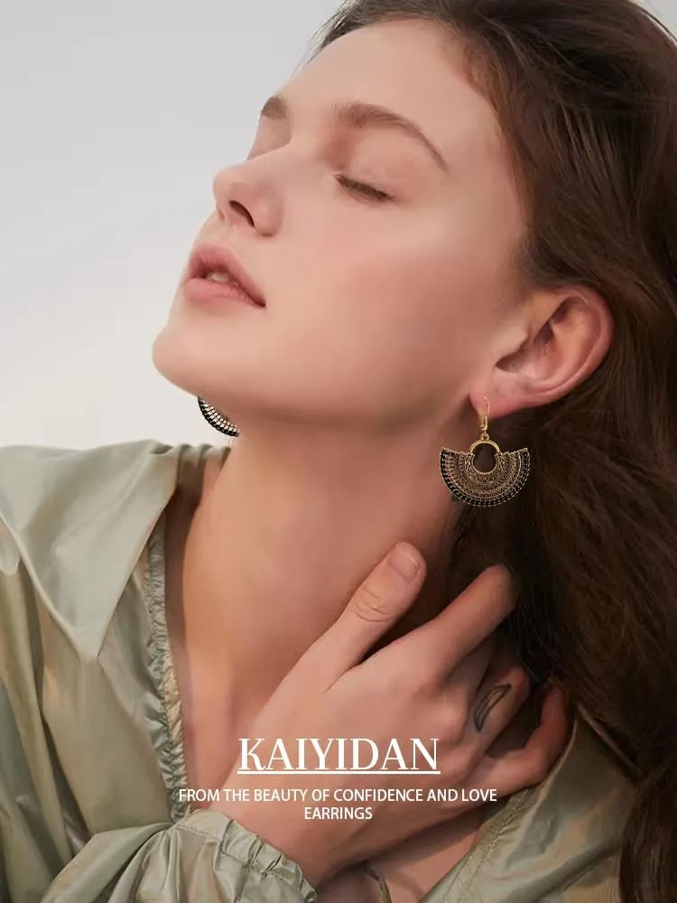 Silver/Gold Boho Dangle Statement Earrings for Women Trendy,Handmade Vintage Dainty Cute Long Drop Summer Earrings,fashion Accessories Jewelry Gifts.