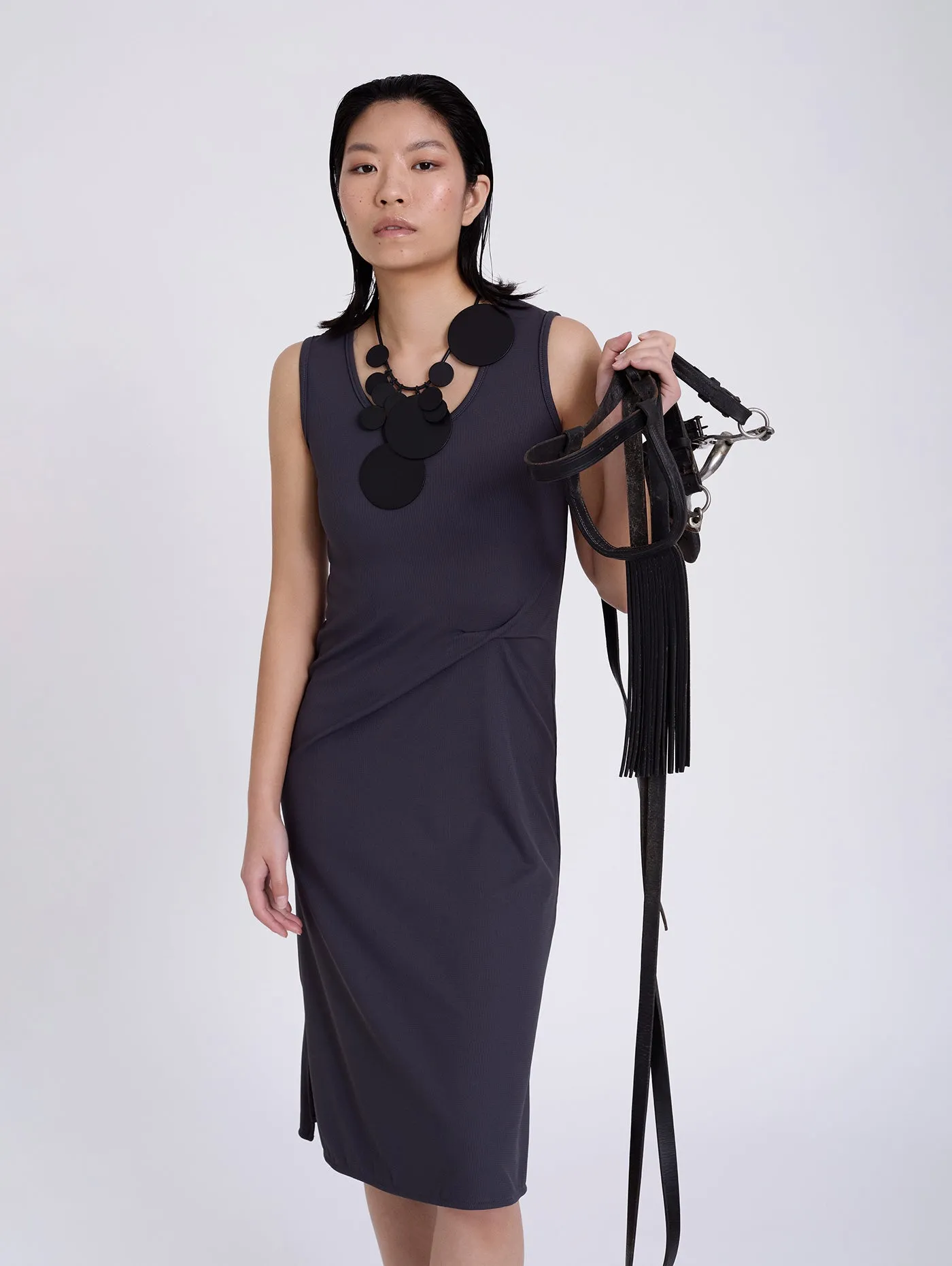 Skatie Textured Knitted Strapless Dress