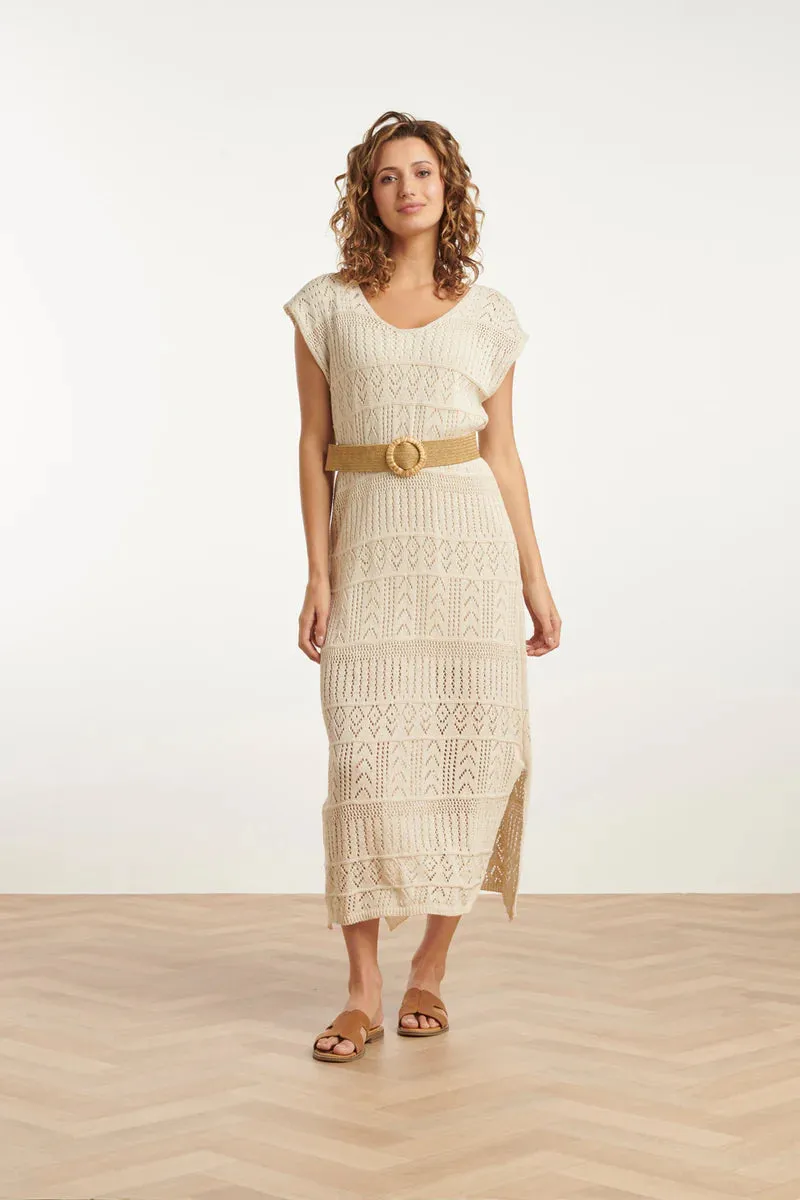 Smashed Lemon Beige Knitted Dress