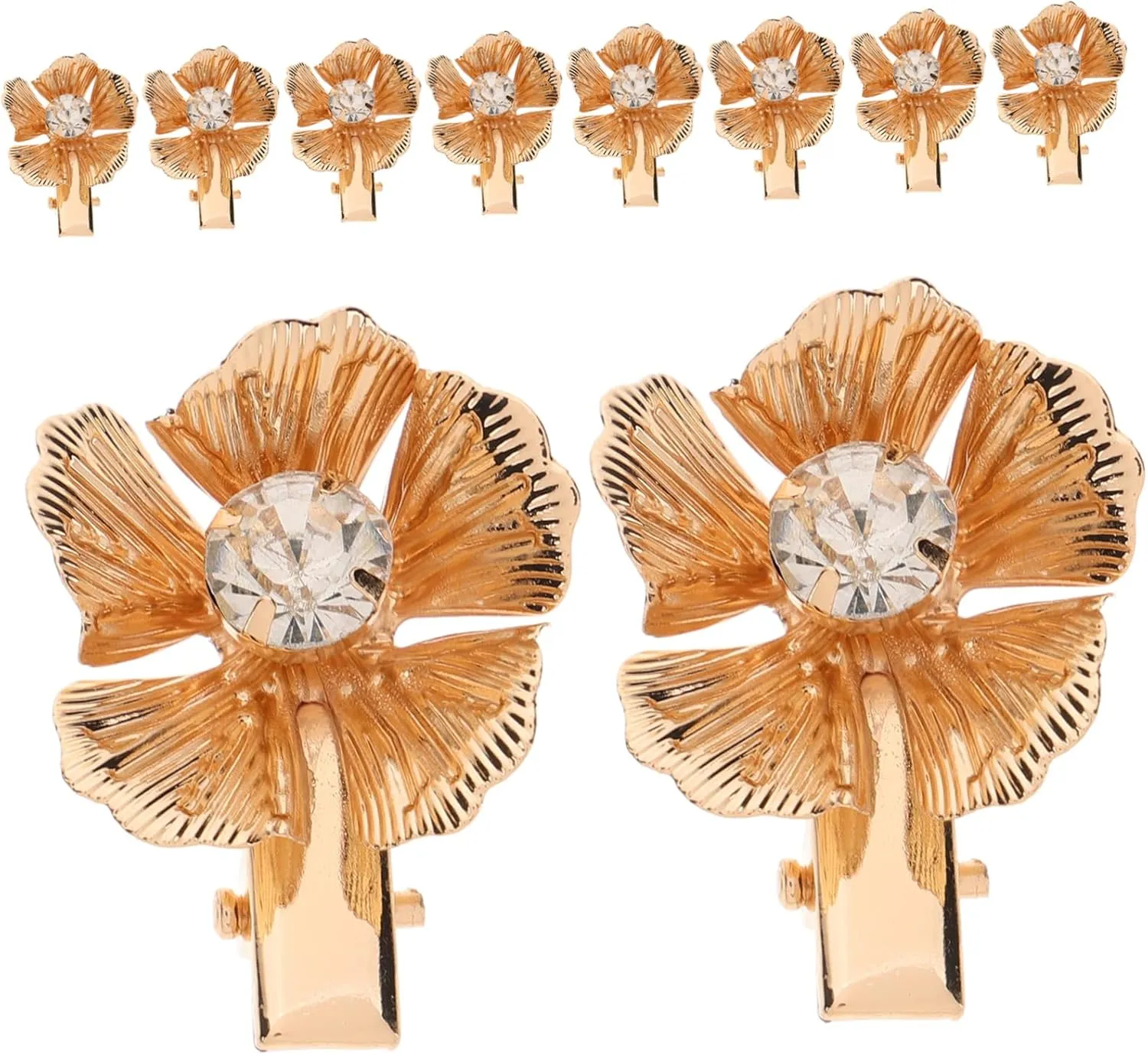 SOIMISS 10Pcs Floral Hair Clips for Women Elegant Flower Hair Accessories Stylish Hair Decor for Parties Dancing and Everyday Use for All Occasions