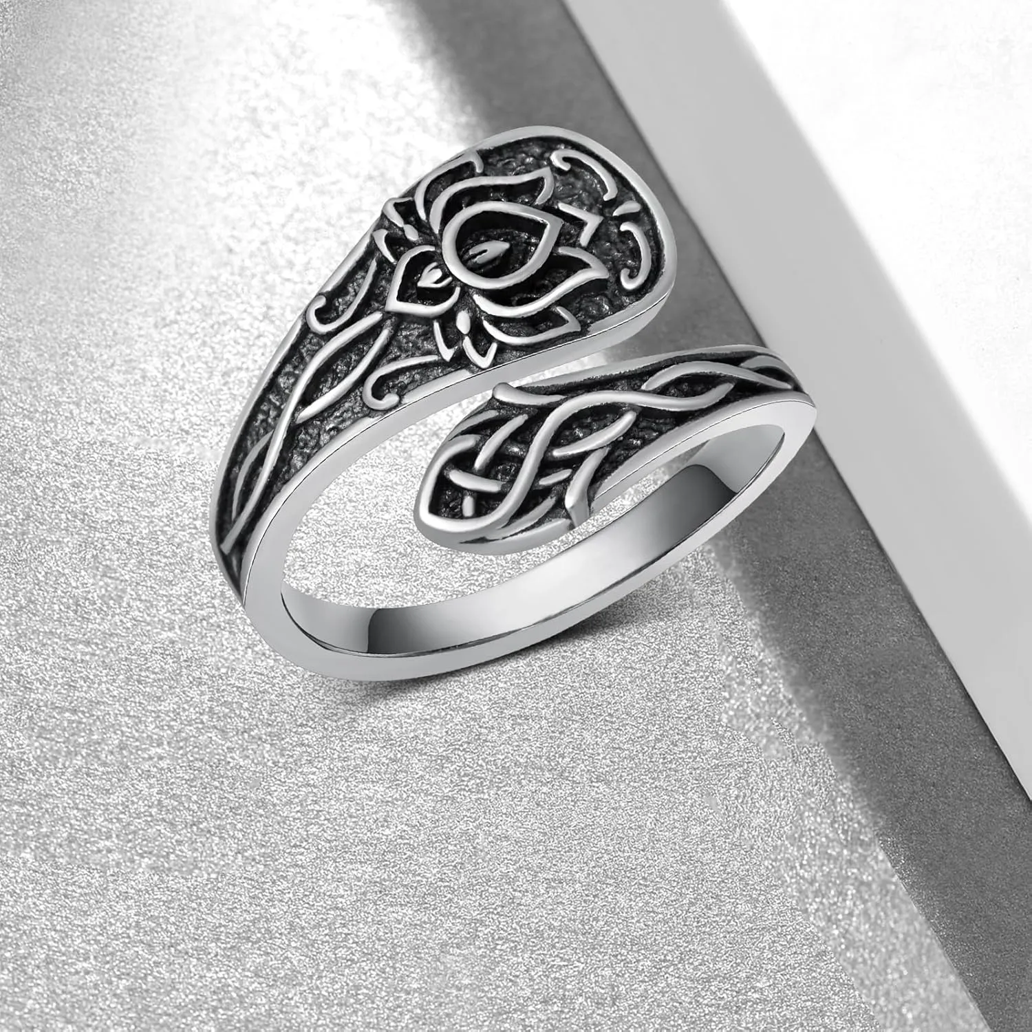 Spoon Rings for Women 925 Sterling Silver Spoon Rings Vintage Thumb Rings Jewelry Gifts for Women Men
