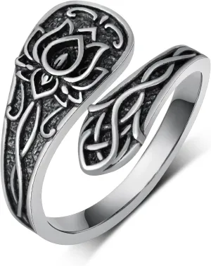 Spoon Rings for Women 925 Sterling Silver Spoon Rings Vintage Thumb Rings Jewelry Gifts for Women Men