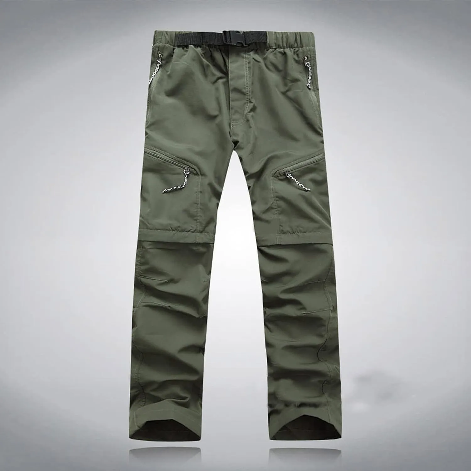 Spring and Summer Cargo Trousers for Men Outdoor Quick-Drying Detachable Cargo Pants Casual Fit Solid Colour Sports Pants