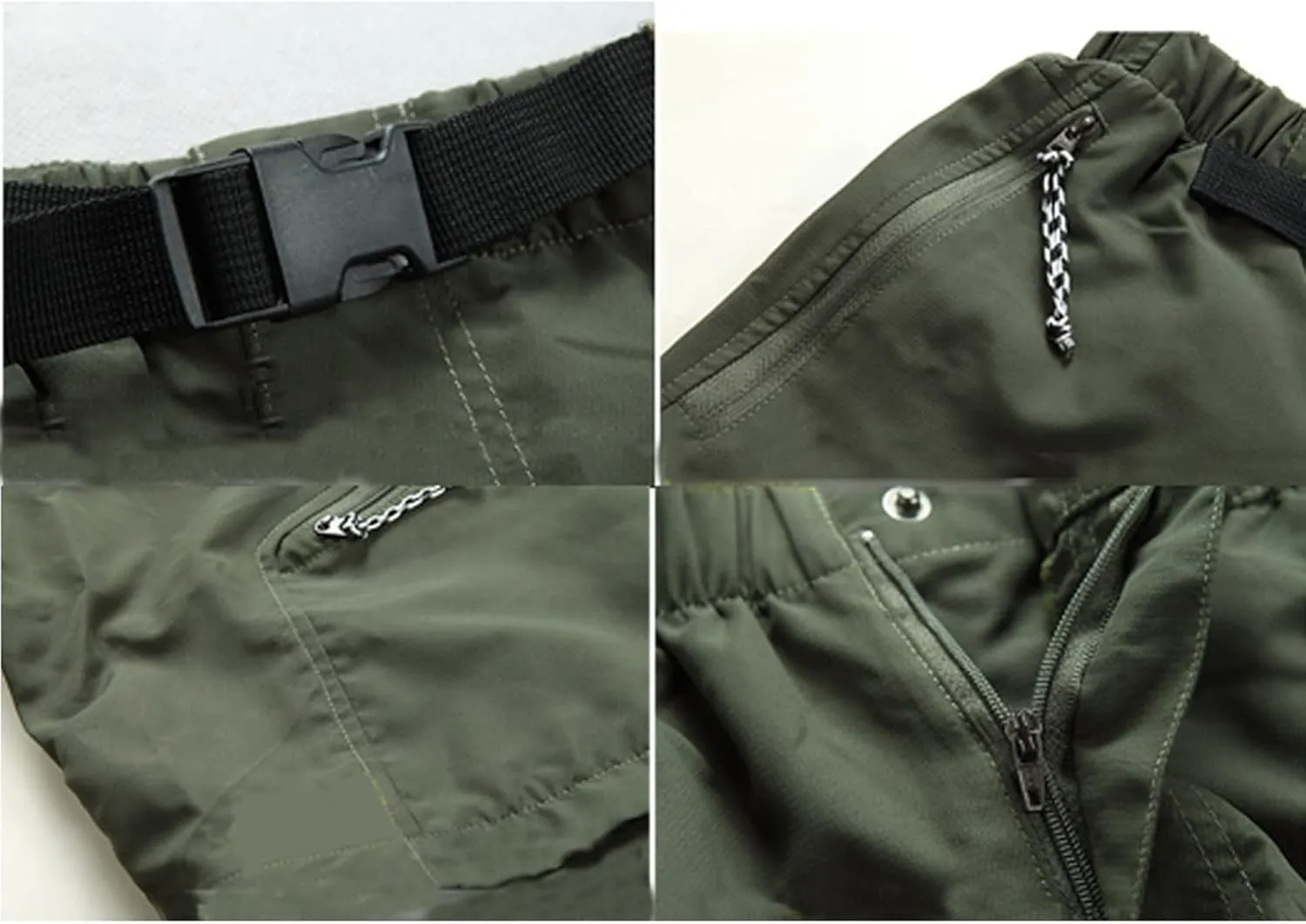 Spring and Summer Cargo Trousers for Men Outdoor Quick-Drying Detachable Cargo Pants Casual Fit Solid Colour Sports Pants