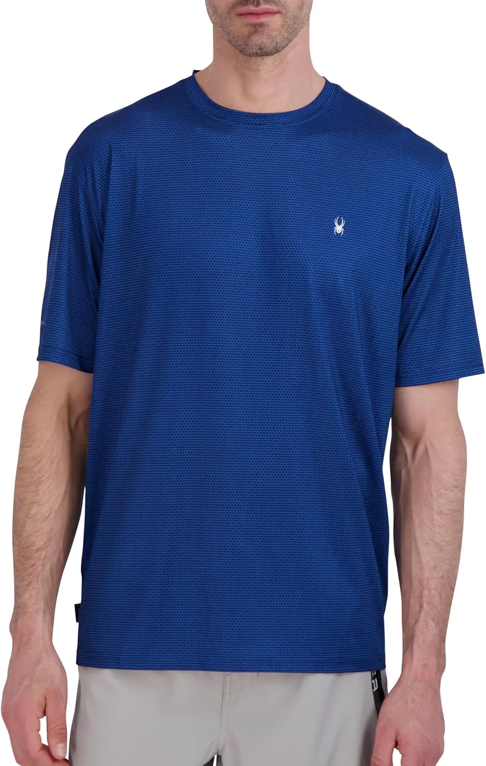 Spyder Men's Short Sleeve Rashguard ?C UPF , Quick-Dry, Swim Shirt, Surfing, Hiking, Workout