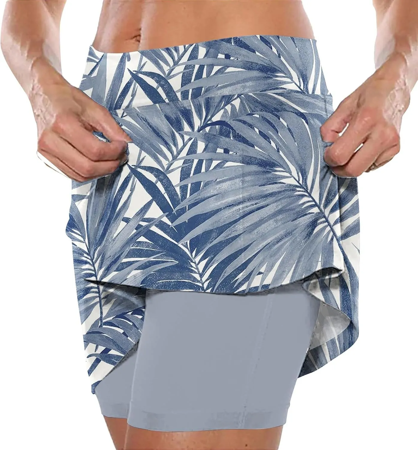 Summer Skirts for Women 2025,Womens Trendy Skorts with Pockets Tummy Control Baggy Skorts Mid Waist Culottes Short Skirt