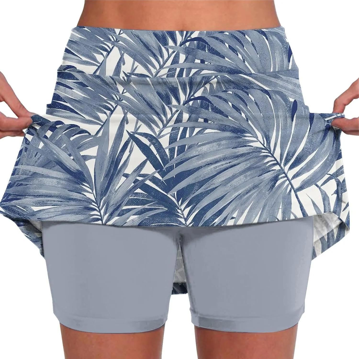 Summer Skirts for Women 2025,Womens Trendy Skorts with Pockets Tummy Control Baggy Skorts Mid Waist Culottes Short Skirt