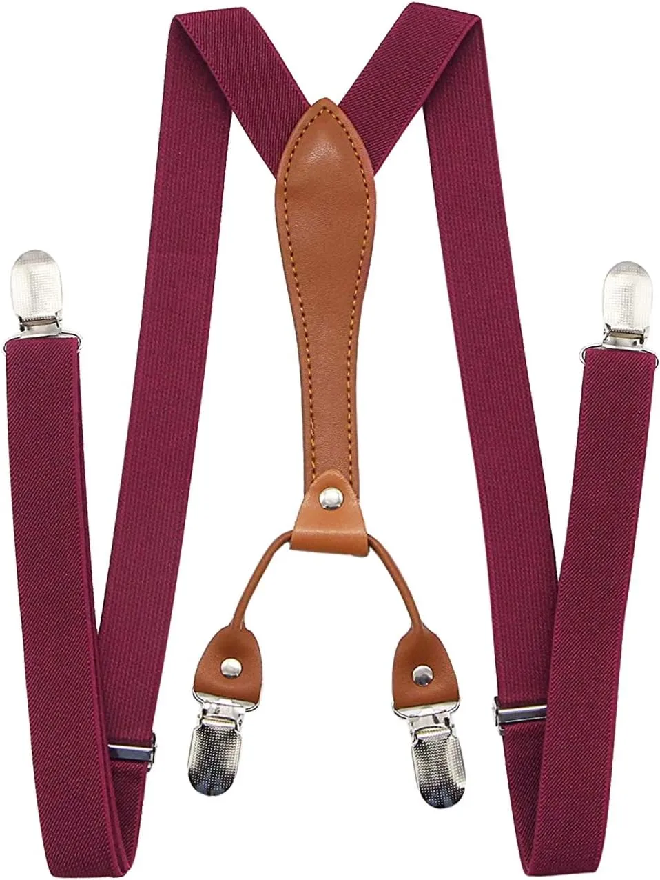 Suspenders For Men,Women Adjustable Suspends Bow Tie Set Solid Color Y Shape with Strong Clips Adjustable Braces