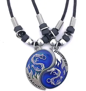Tapp Collections Dragon Yin Yang 2 Pendant Necklaces Set
