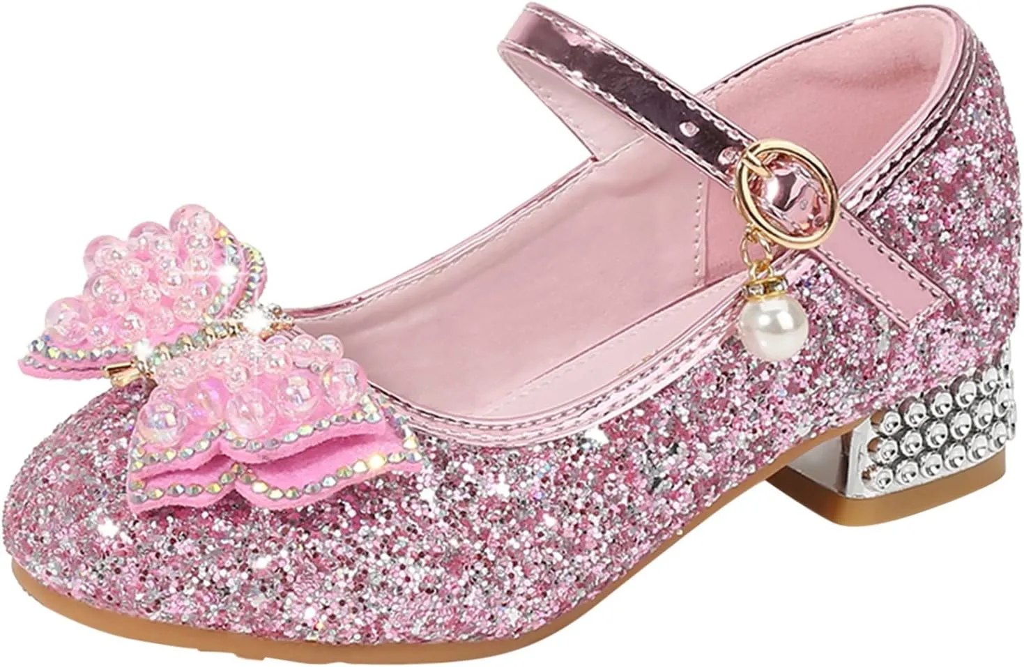 Toddler Girls Summer Sandals Toddler Little Kid Girls Dress Pumps Glitter Sequins Baby Girl Fuzzy Slippers