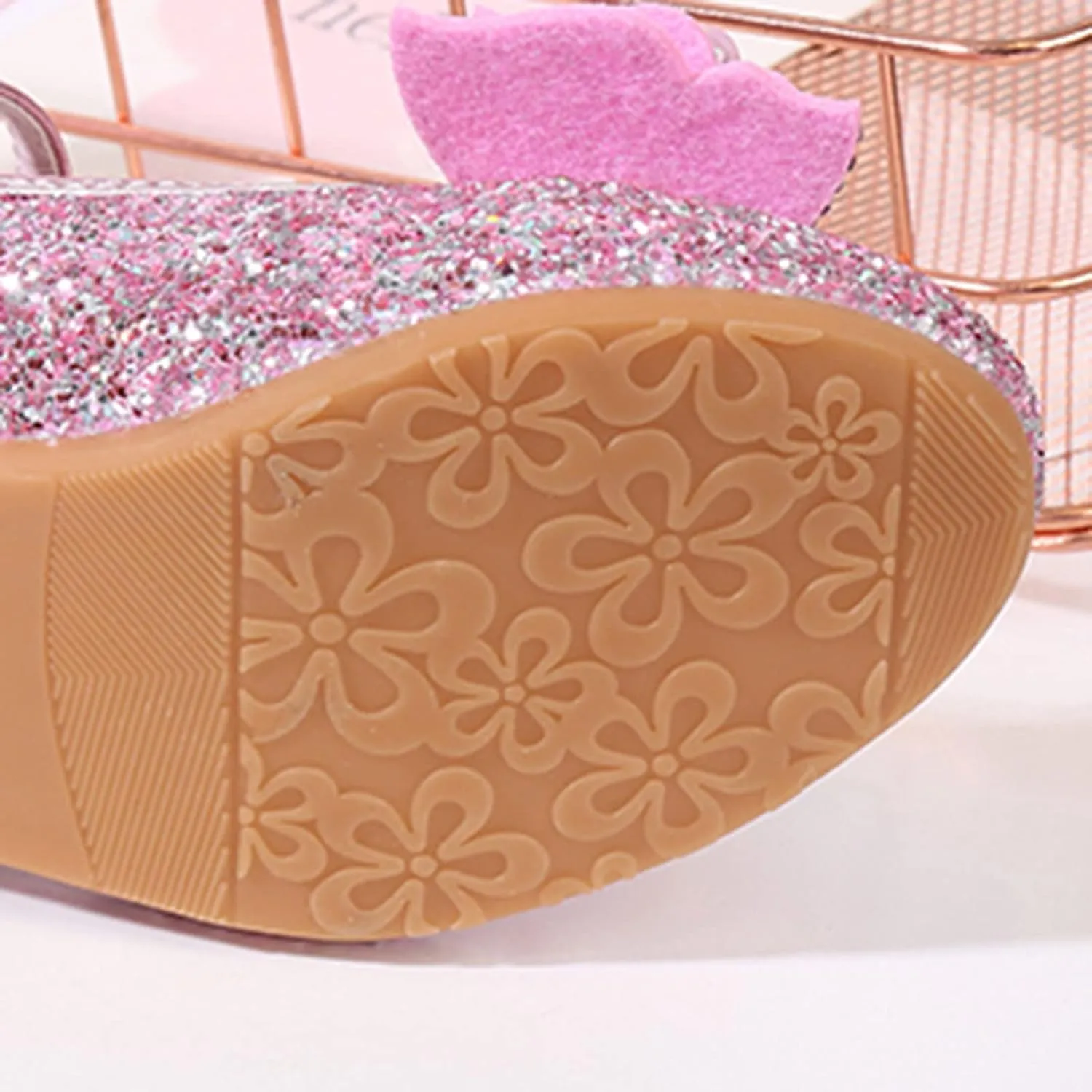 Toddler Girls Summer Sandals Toddler Little Kid Girls Dress Pumps Glitter Sequins Baby Girl Fuzzy Slippers