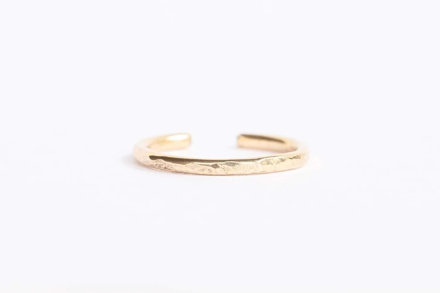 Toe Ring for Women Adjustable  Silver, Gold, or Rose Gold  Simple and Comfortable | Gold Filled, Rose Gold, Sterling Silver (Hammered, Gold)