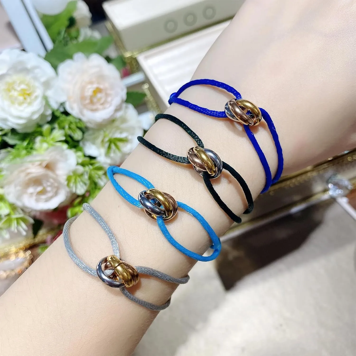 Trinity Adjustable Bracelet, Handmade String Bracelet Unisex Adjustable, Gift for Men and Women
