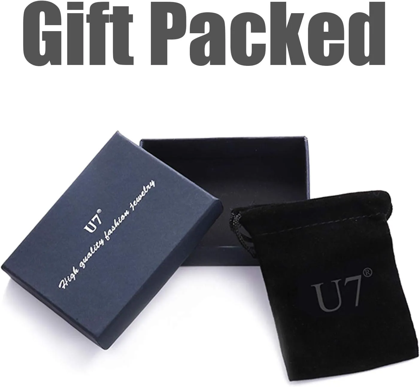 U7 Iced Out Pendant Mens Hip Hop Jewelry Platinum/18K Gold Plated Lab Diamond Bubble Letter Necklaces Custom Number Chain Intials Name Necklaces