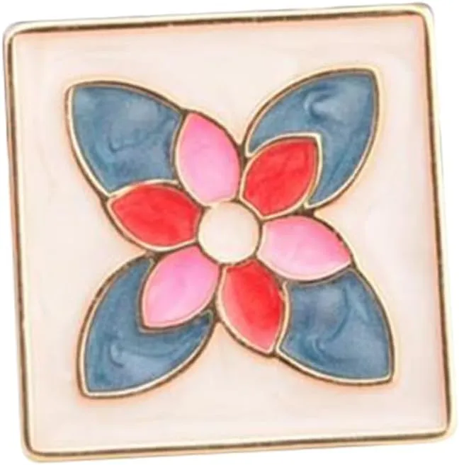 Unique Flower Brooch Corsage Pins Gold Plated Alloy Cufflinks for Men's Women's Dress Business Wedding Party