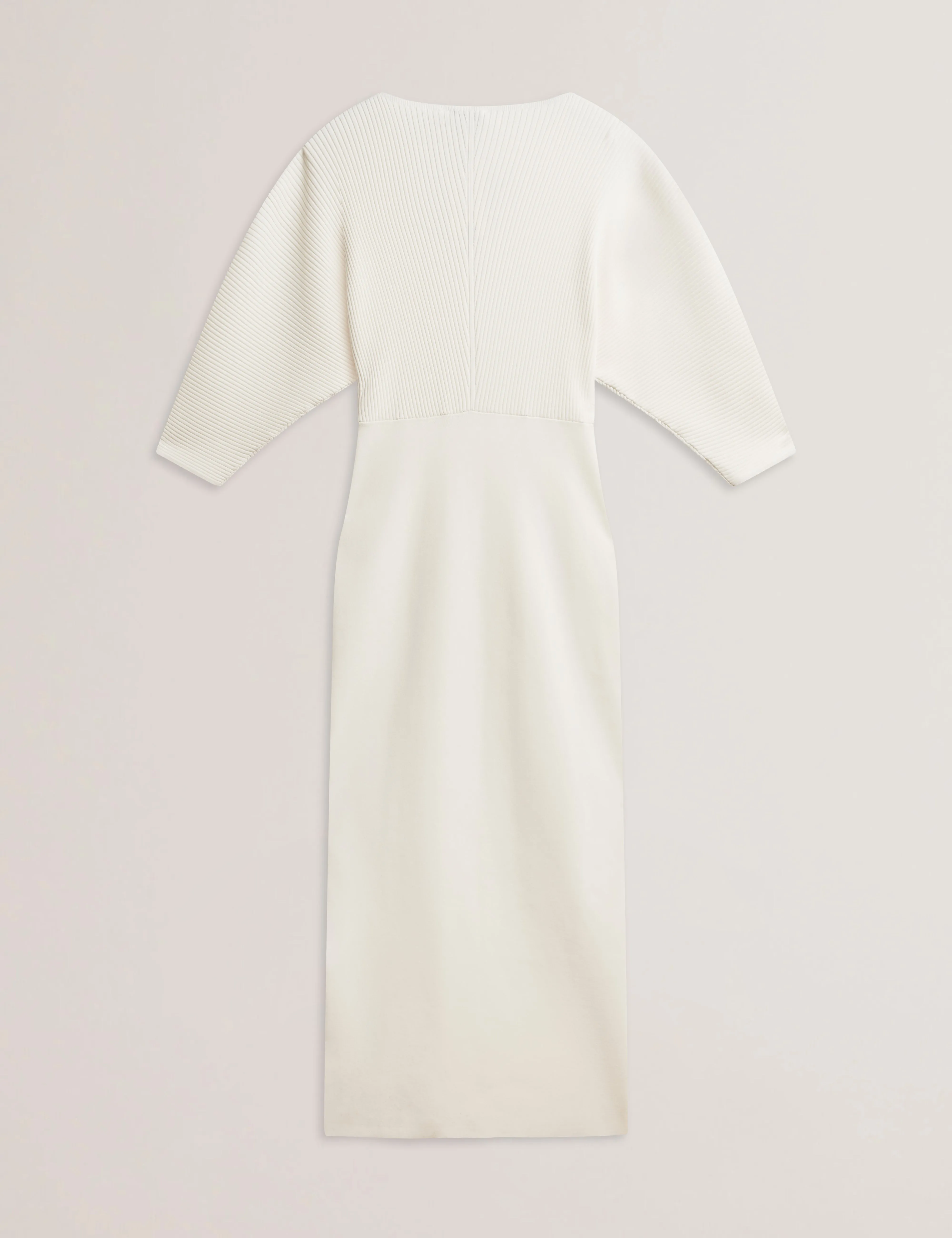 Vanitha Sculptured Rib Knitted Maxi Dress Ivory