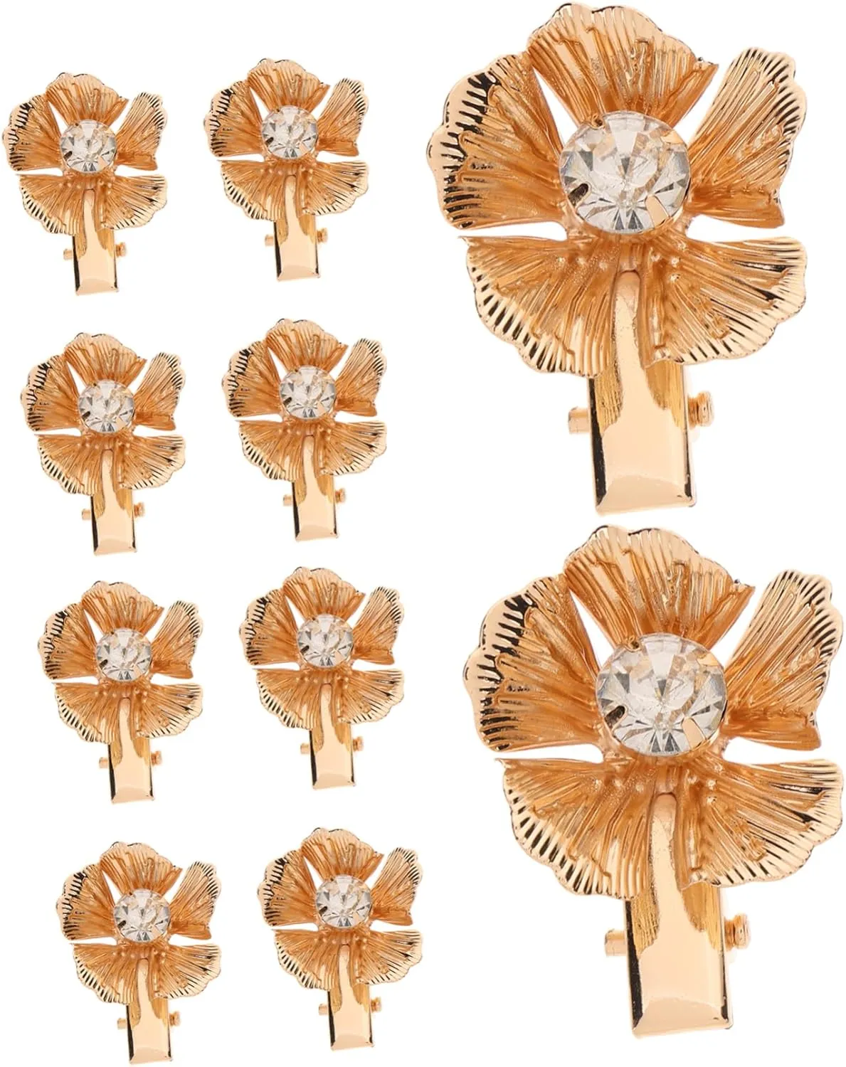 VANZACK 10Pcs Floral Hair Clips for Women Minimalist Flower Hairpins Elegant Hair Accessories for Everyday Use for Parties Weddings and Special Occasions