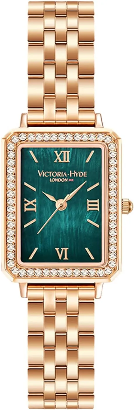 VICTORIA HYDE Gorgeous Green Women's Watch, Rectangular Watches for Women