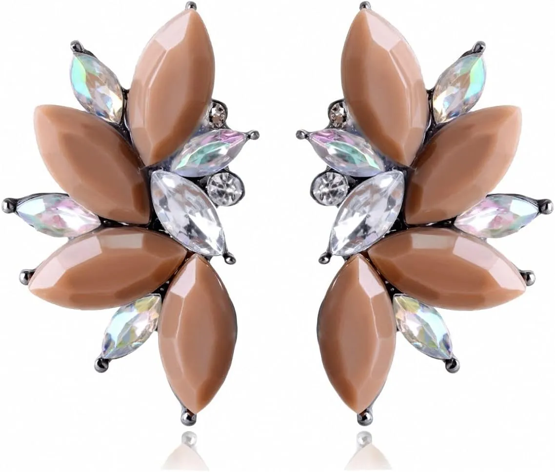 Vintage Design Crystal Earrings Women Statement Stud Earrings Women Earrings Jewelry