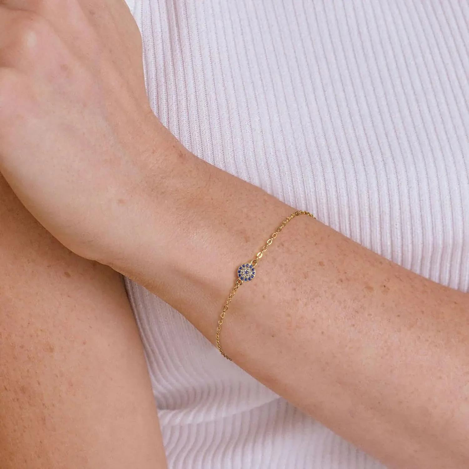 VRIUA Dainty Gold Bracelets for Women, 14K Gold Plated Layered Bracelet Simple Sparkle Twisted Chain Bracelets Adjustable Diamond Bracelets Set Gold Jewelry for Women