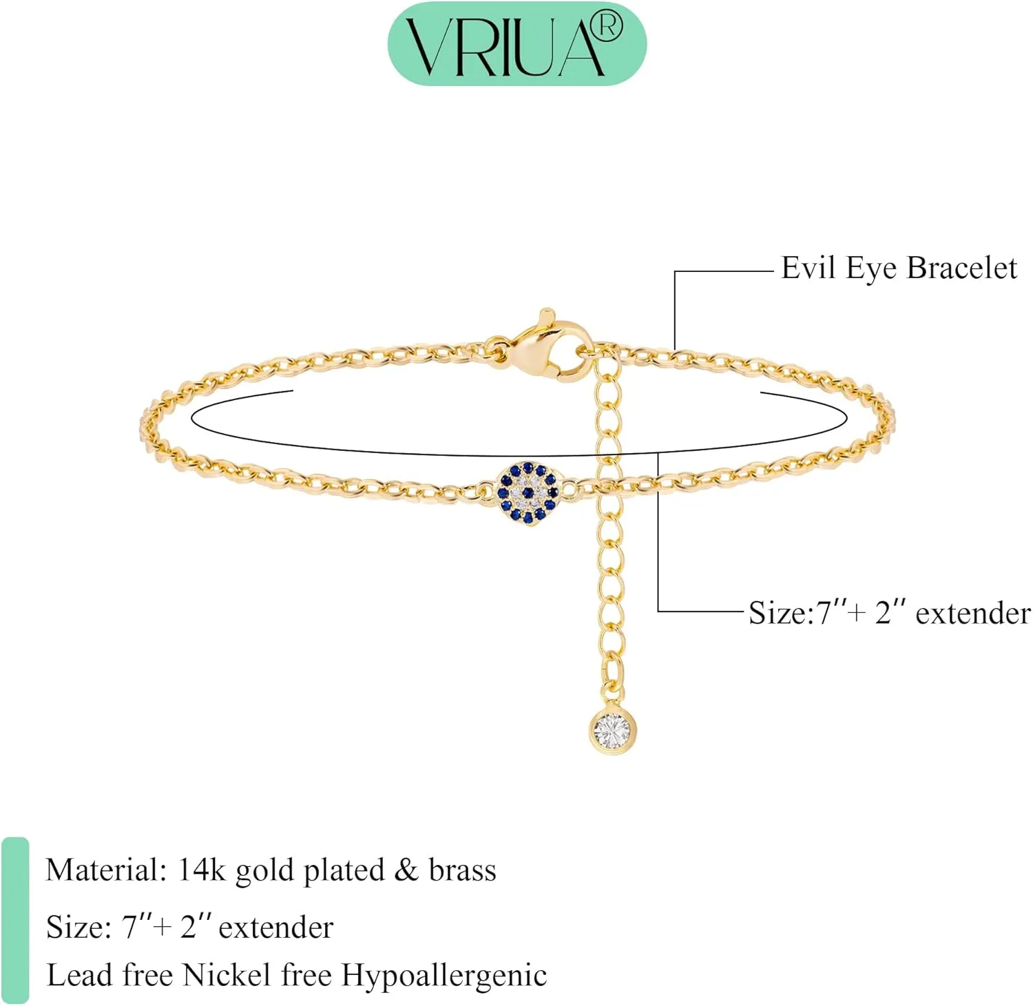 VRIUA Dainty Gold Bracelets for Women, 14K Gold Plated Layered Bracelet Simple Sparkle Twisted Chain Bracelets Adjustable Diamond Bracelets Set Gold Jewelry for Women