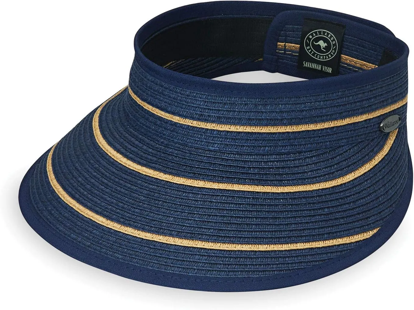 Wallaroo Hat Company Womens Petite Savannah Sun Visor Wide Brim, Packable and Adjustable Sizing for Smaller Crown Sizes