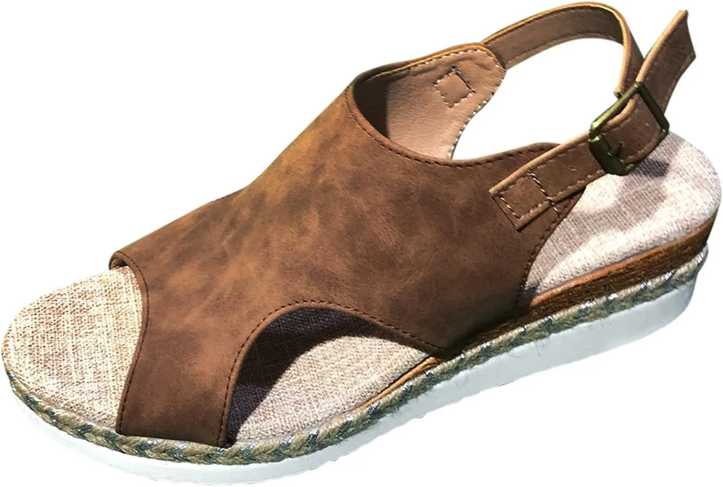 Wedge Sandals for Women Women's Platform Wedge Sandals Slip on Summer Soft Sandal Beach Arch Support Comfortable