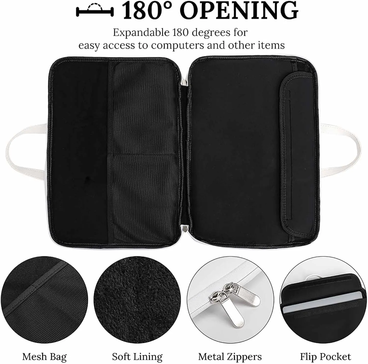 West Highland Terrier in The Garden Leather Bag Laptop Case Slim Water Resistant Computer Bags with Handle Briefcase for Work