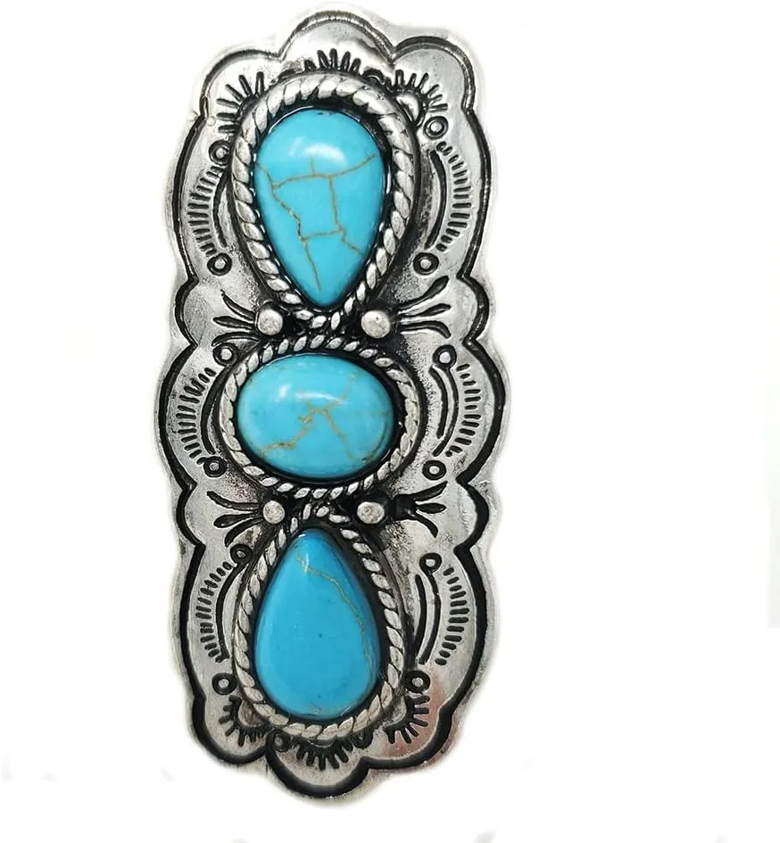 Western Concho Adjustable Cuff Ring Navajo (Turqouise)