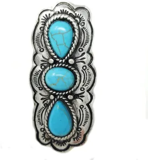 Western Concho Adjustable Cuff Ring Navajo (Turqouise)