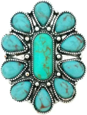 Western Flower Adjustable Cuff Ring