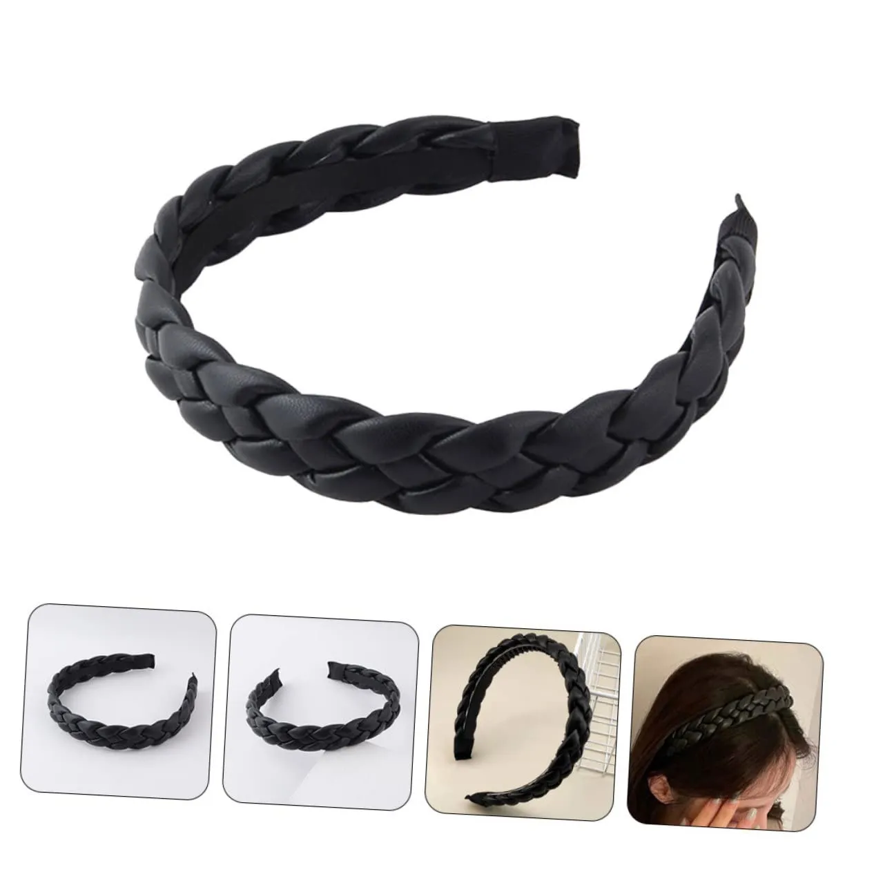 Wide-brimmed Headband Rattan Hair Accessory Women's Hair Tie Festival Decorative Hairband