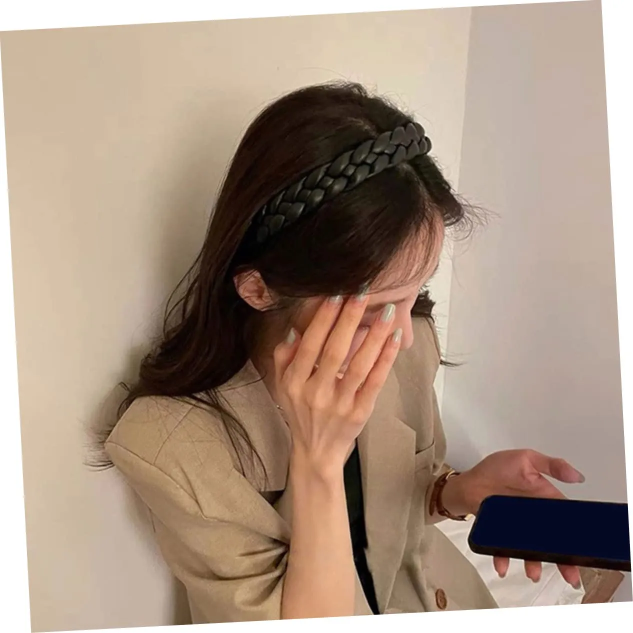 Wide-brimmed Headband Rattan Hair Accessory Women's Hair Tie Festival Decorative Hairband