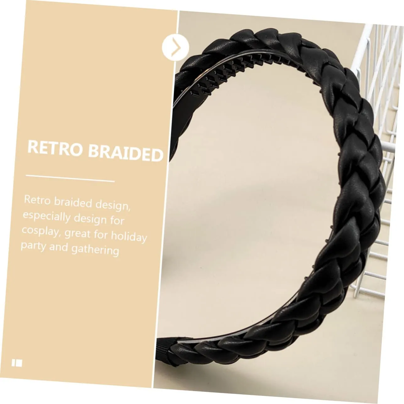 Wide-brimmed Headband Rattan Hair Accessory Women's Hair Tie Festival Decorative Hairband