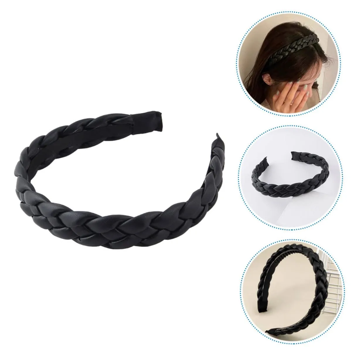 Wide-brimmed Headband Rattan Hair Accessory Women's Hair Tie Festival Decorative Hairband