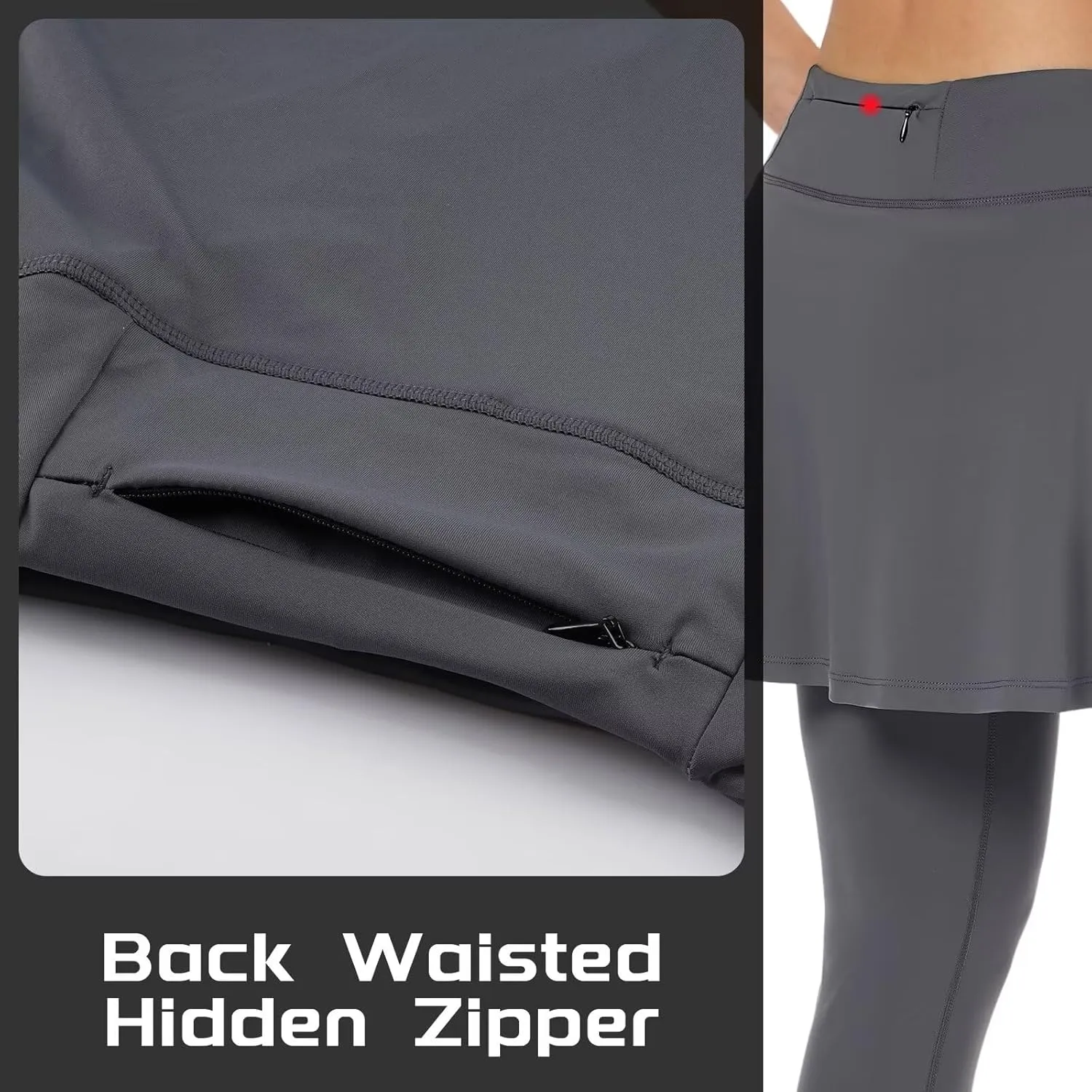 Women Skirts with Leggings,Athletic Skorts Leggings with Pockets,Women Skirted Leggings for Tennis Golf