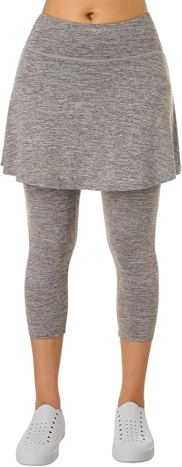 Women Skirts with Leggings,Athletic Skorts Leggings with Pockets,Women Skirted Leggings for Tennis Golf