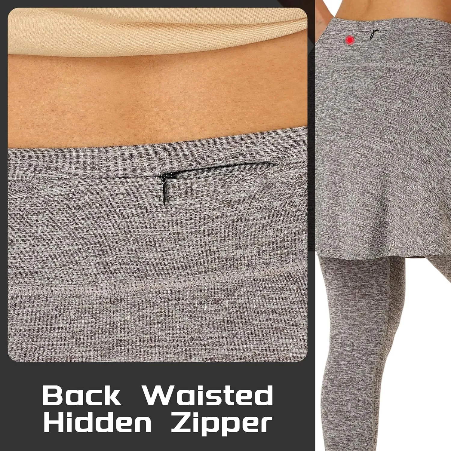 Women Skirts with Leggings,Athletic Skorts Leggings with Pockets,Women Skirted Leggings for Tennis Golf