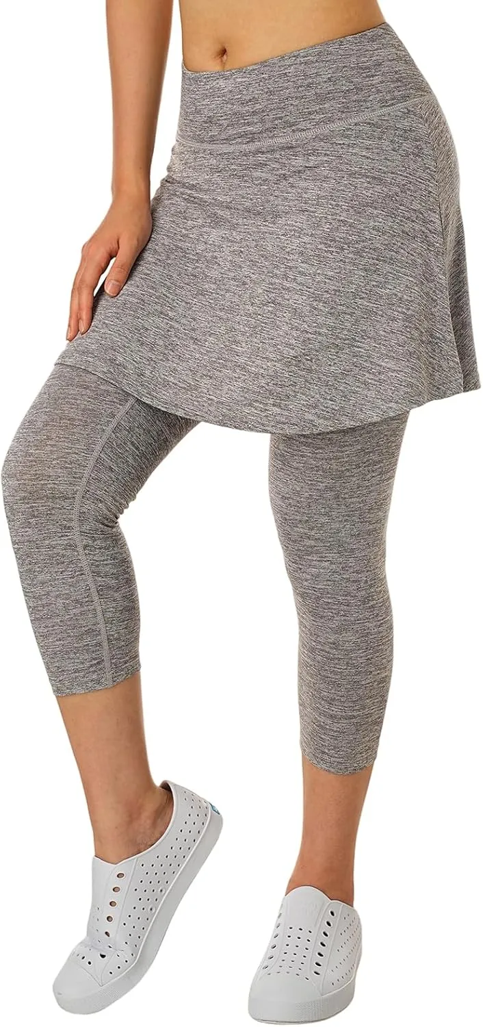 Women Skirts with Leggings,Athletic Skorts Leggings with Pockets,Women Skirted Leggings for Tennis Golf