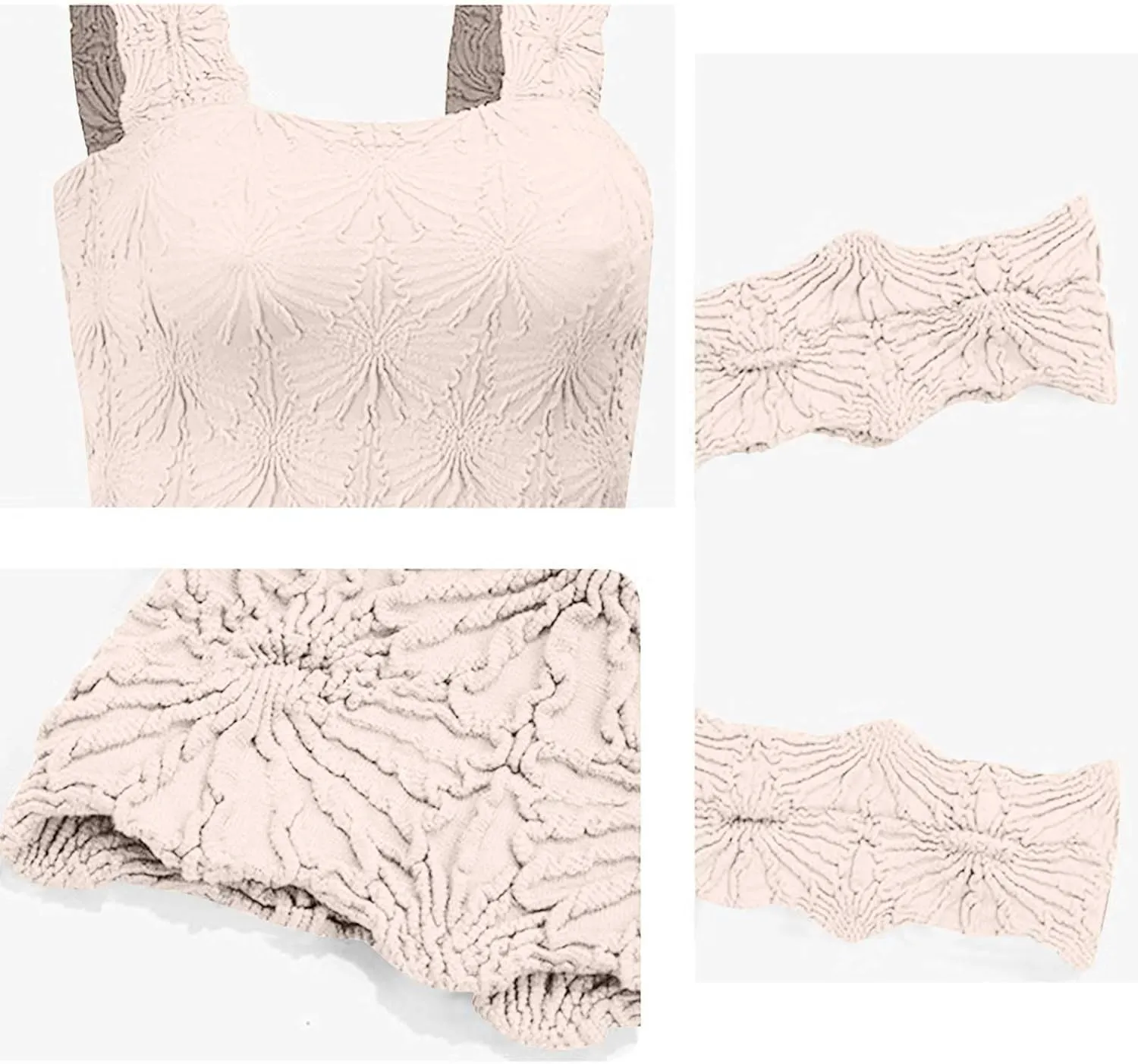Women Square Neck Wide Straps Crop Tank Tops Casual Floral Sleeveless Lettuce Trim Tee Slim Fit Cropped Cami Vest Top