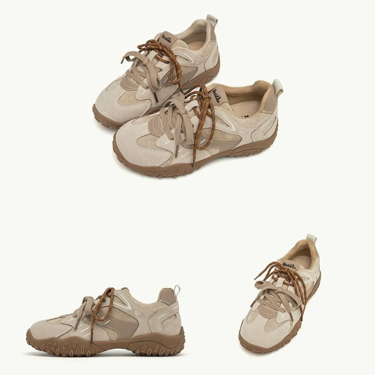 Women's Cute Trail Sneakers Non-Slip Hiking Shoes with Rugged Grip Lightweight Casual Vintage for Walking Traveling Urban Adventure