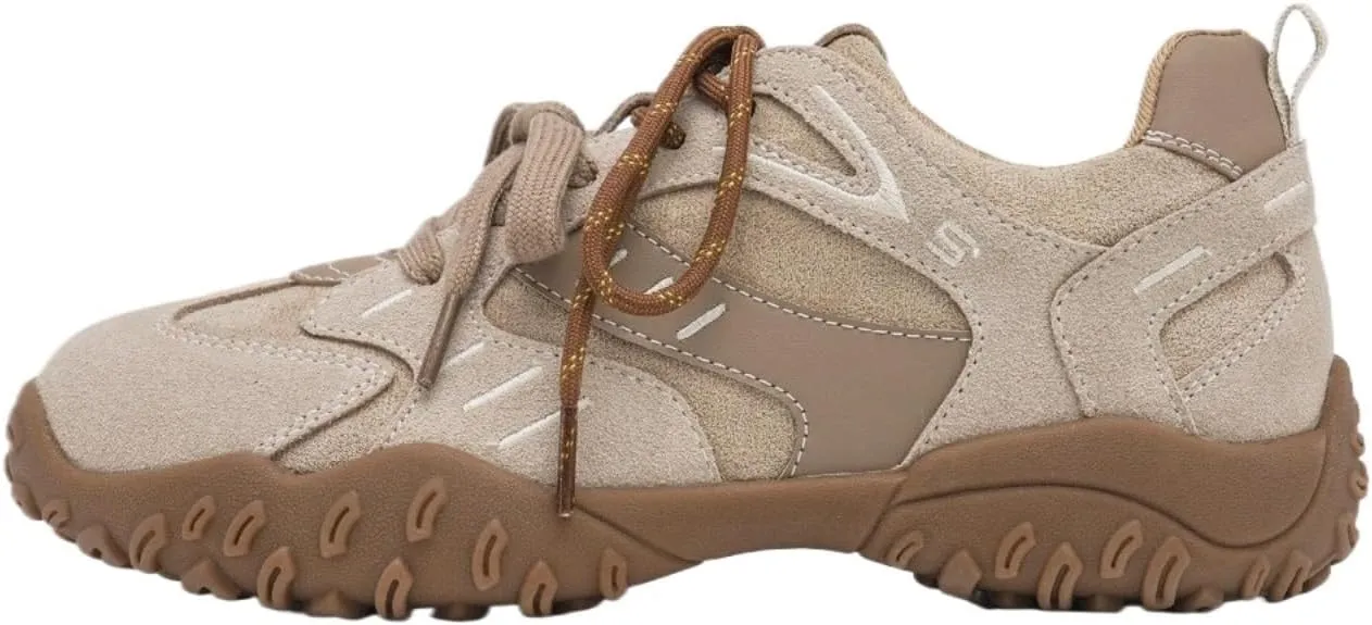 Women's Cute Trail Sneakers Non-Slip Hiking Shoes with Rugged Grip Lightweight Casual Vintage for Walking Traveling Urban Adventure