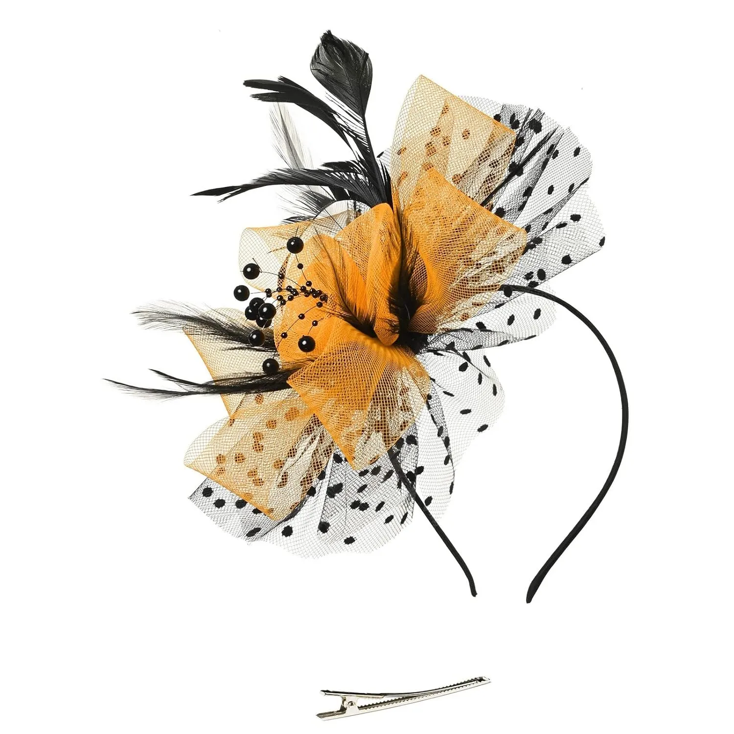 Womens Fascinator Hat Green Hat For Women Wedding Flower Cocktail Mesh Feathers Hair Clip Derby Hats And Fascinators