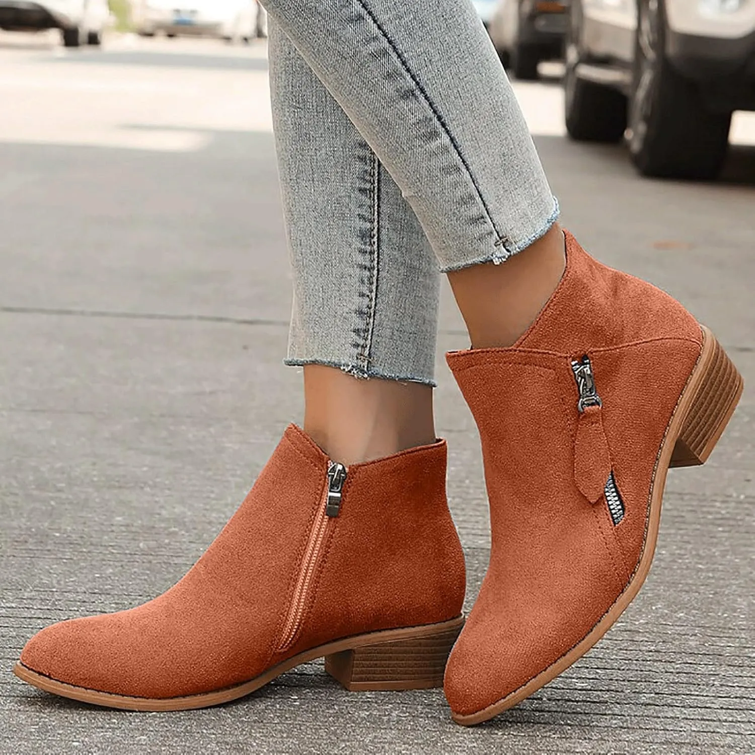 Women's Fashion Ankle Boots Casual Ankle Booties Women Comfortable Ankle Boots Outdoor Short Boots Fashionable