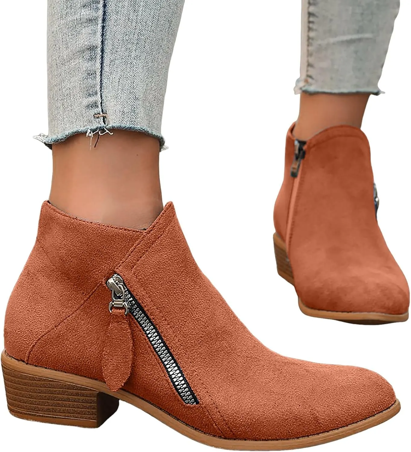 Women's Fashion Ankle Boots Casual Ankle Booties Women Comfortable Ankle Boots Outdoor Short Boots Fashionable