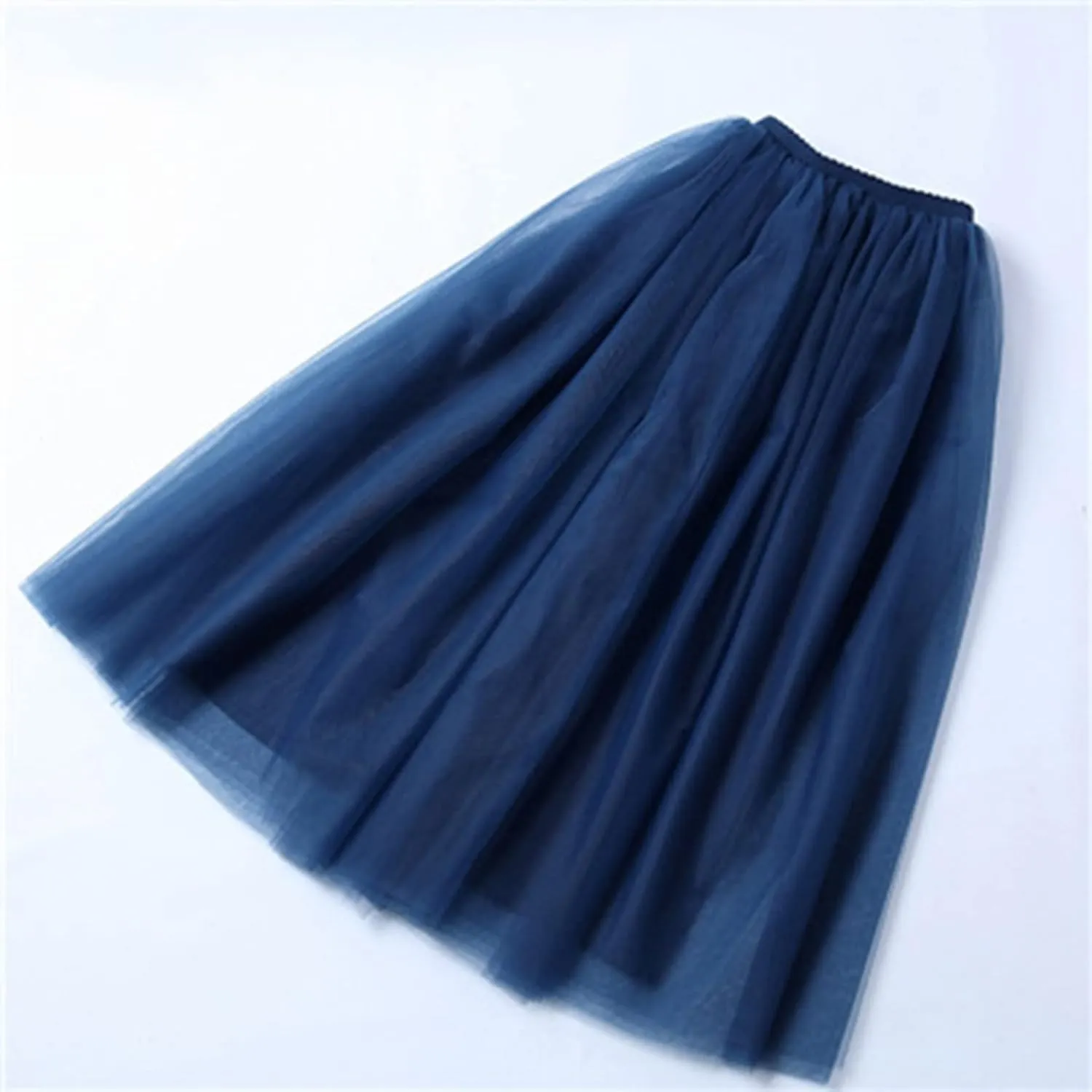 Women's High Waist Large Pleated Skirt Elastic Belt Mesh Skirt Tulle Skirt A Line Skirts for Girls Party Tutu Puffy Skirt