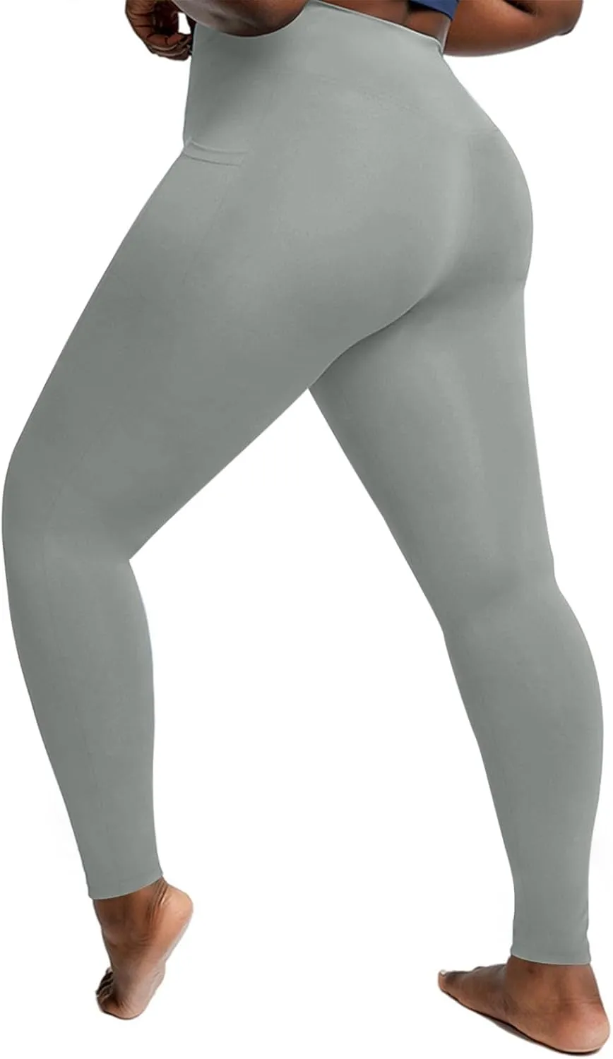 Women's Leggings Plus Size Workout Leggings Tummy Control Leggings with Pockets Stretch Yoga Leggings Athletic Pants