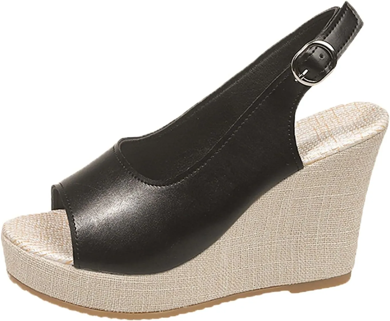 Women's Platform Wedge Sandals Wedges for Women Casual Soft Arch Support Sandal Summer Comfortable Slip on
