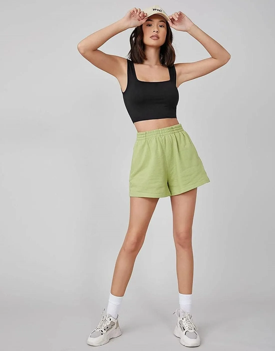 Womens Square Neck Tank Tops Seamless Workout Tops Summer Sleeveless Shirts